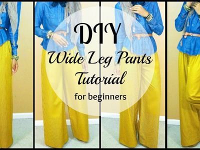 DIY | How to Sew Wide leg Pants | For Beginners