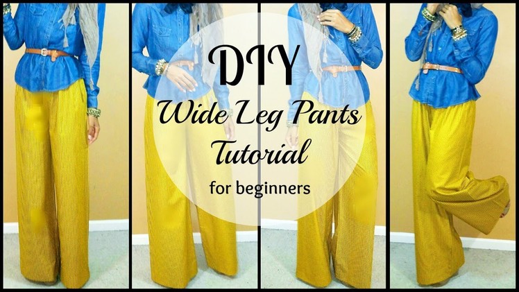 DIY | How to Sew Wide leg Pants | For Beginners