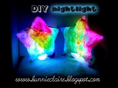 DIY nightlight for kids! Star shaped paper lanterns! CUTE!! Luminary KIDS CRAFT