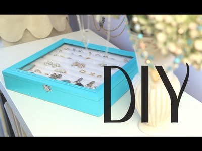 DIY Rings & Earrings Jewelry Display Box Organizer {Tiffany & Co inspired Theme}