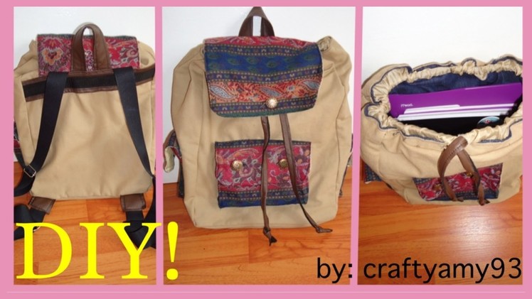 DIY RuckSack Tutorial-Back to School (with jeans and canvas)