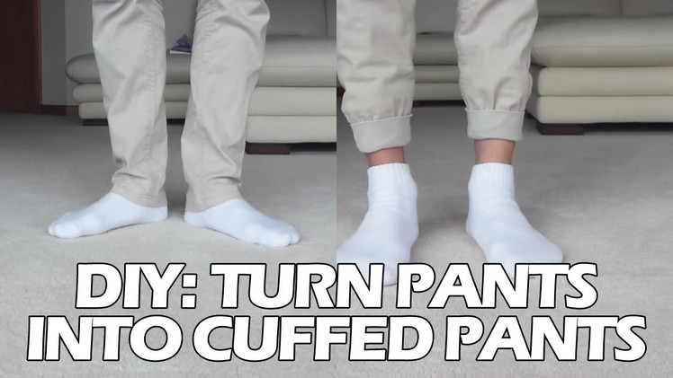 DIY: Turn Pants into "Jogger" Style Cuffed Pants