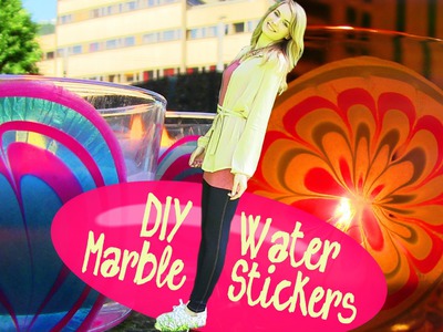 DIY Water Marble Room Decor. How to Make Stickers at Home!