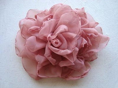 EASY METHOD, BEAUTIFUL SILKY FLOWER # 2, DIY fabric flower tutorial