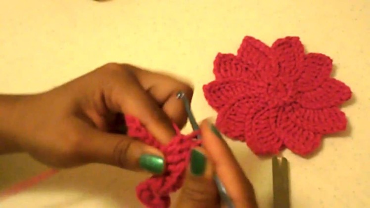 Flor de Pascua -Tutorial de tejido crochet