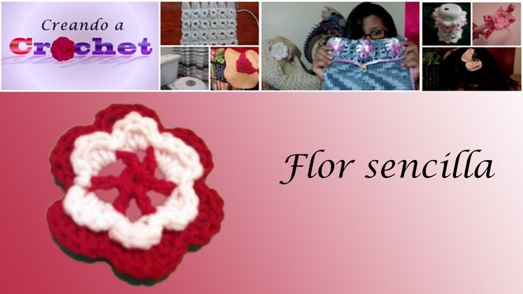 Flor sencilla -Tutorial de tejido crochet