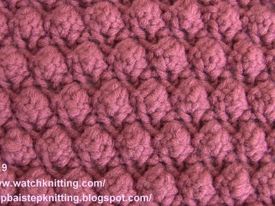 (Grape seed ) - Embossed Knitting Patterns- Free Knitting Tutorials - Watch Knitting- pattern 19