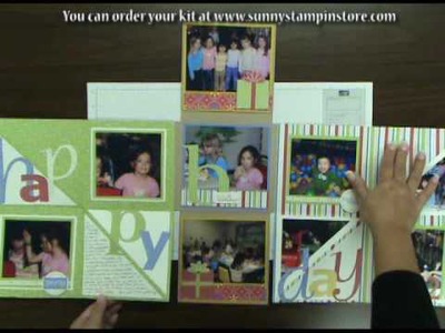 Happy Birthday Flip 'n Fold Mini Scrapbook Album