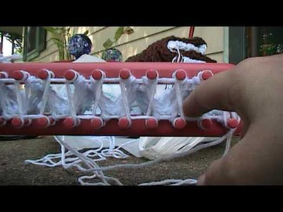 Honeycomb (stitch) effect on knitting loom