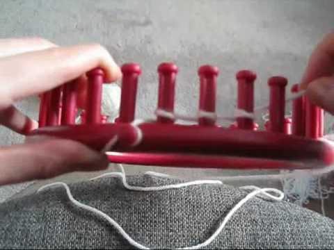 How to: Cast on.Knit using a Circular Loom