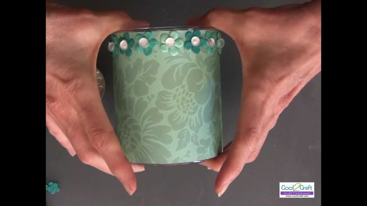 How To Create A Scrapbook Paper Candle Sleeve Using Aleene's Super Thick Tacky Glue