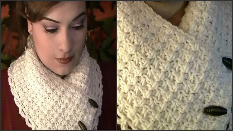 How To Crochet A Collar Scarf ~ Tutorial