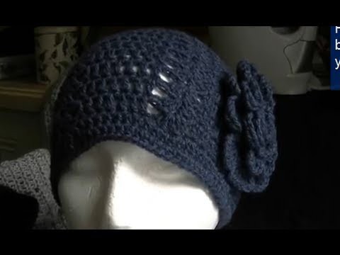 How to Crochet a Easy Double Crochet and Shell Beanie