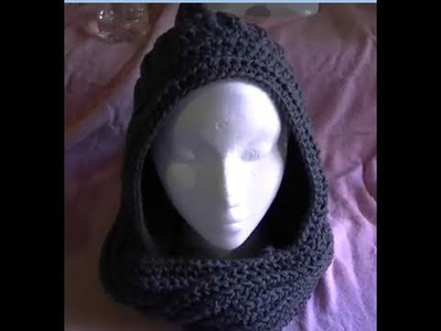 How to crochet a Easy Scoodie Part 1 of 2 Scarf.Hoodie