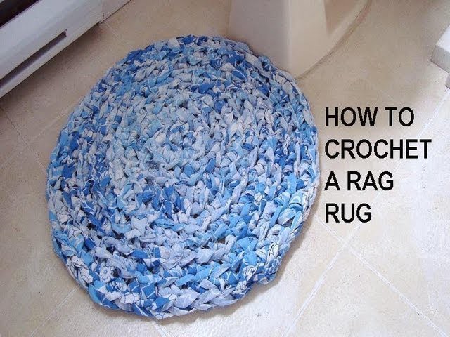 How to CROCHET A RAG RUG, recycle project