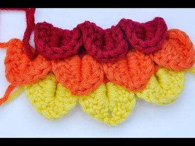 How to Crochet * Crocodile Stitch * Scales Stitch