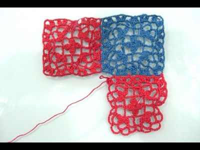 How To Crochet Flower Motif Granny Square And How To Join As You Go Tutorial Pattern #8