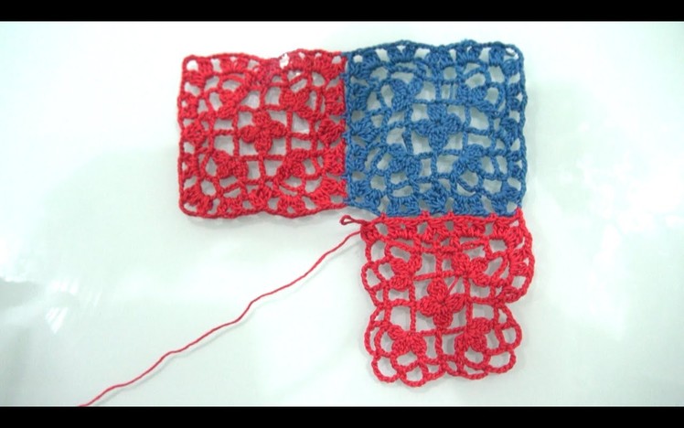 How To Crochet Flower Motif Granny Square And How To Join As You Go Tutorial Pattern #8