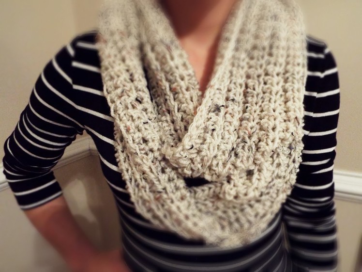 ♡ How To: Crochet Ribbed Infinity Scarf