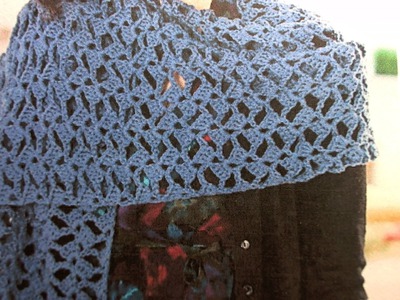 How to crochet romantic lacy shawl - easy.beginner level. shawl en crochet