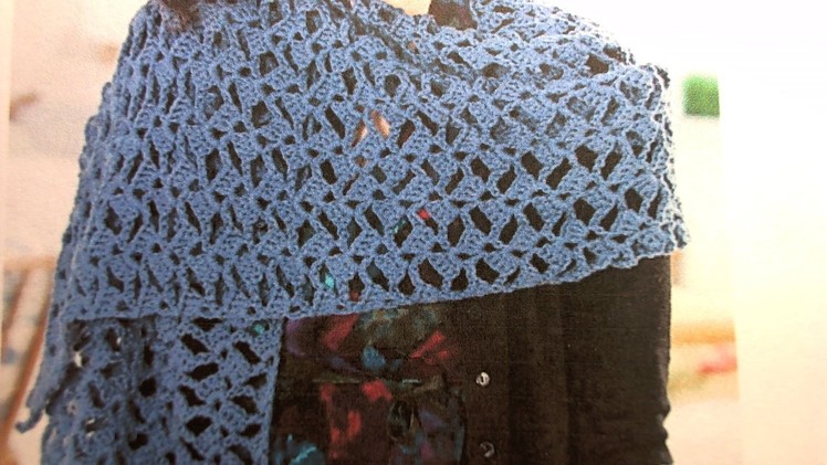 How to crochet romantic lacy shawl - easy.beginner level. shawl en crochet