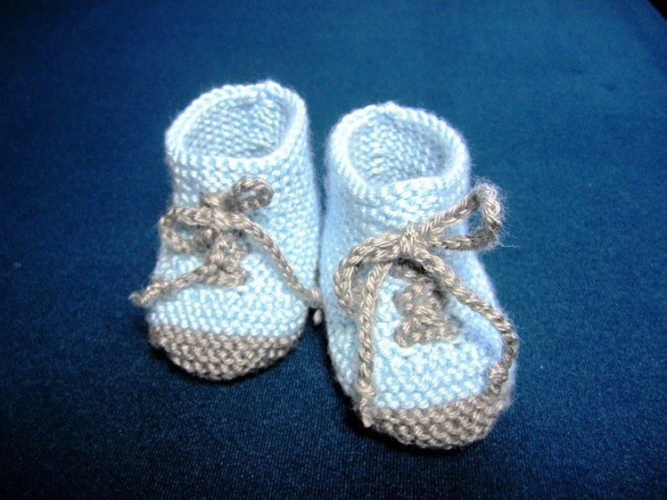 How to Knit Baby Booties Shoes Part - 1