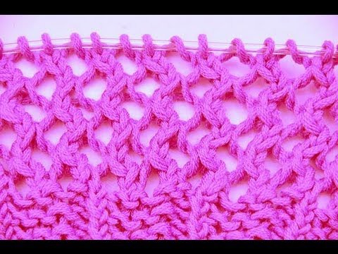 How to Knit * Wavy Mesh Stitch * Lace Stitch * Knitting Stitch