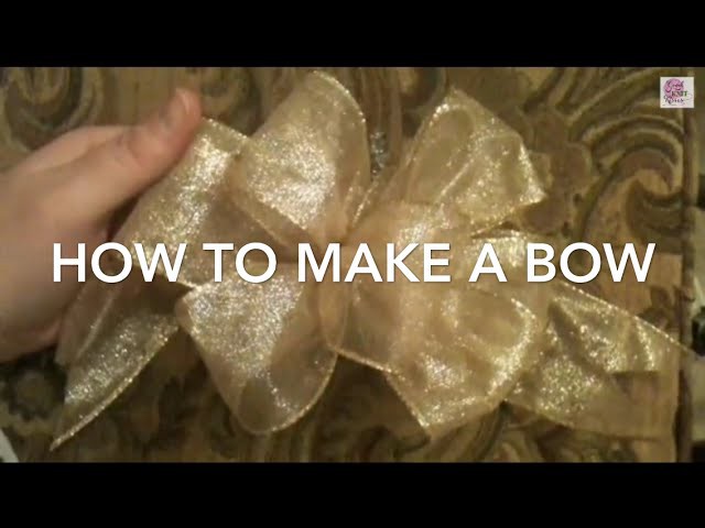 How to Make a Bow (step by step 1 video) SLOW with CC Crafts