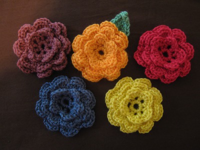How to make a crocheted flower, part 3