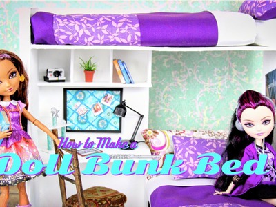 How to Make a Doll Bunk Bed | plus Desk - Doll Crafts