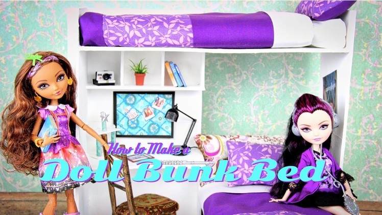 How to Make a Doll Bunk Bed | plus Desk - Doll Crafts