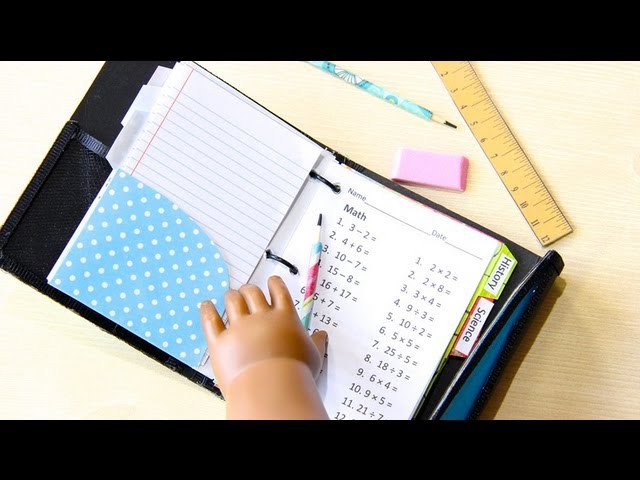 How to Make a Doll School Supplies: Binder | Doll Crafts - Doll Crafts