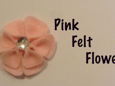 How to Make a Pink 2 Petal Felt Flower Craft Tutorial
