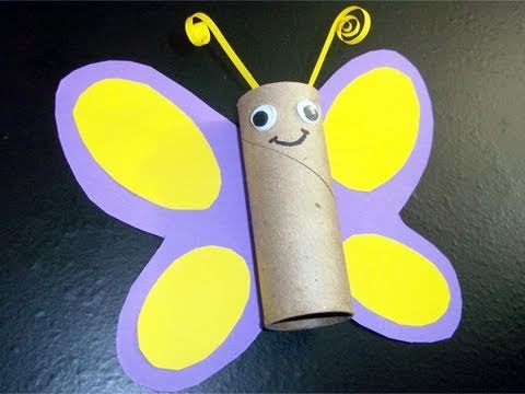 How to make a toilet paper tube butterfly - EP