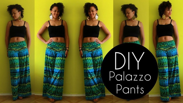 How To Make Palazzo Pants in 20 min | DIY Clothes