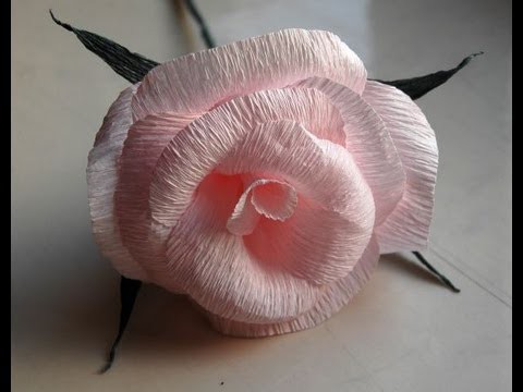 How to make paper crepe rose DIY