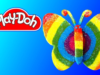 How to make Play Doh Glitter Rainbow Butterfly