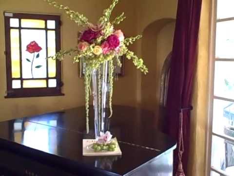 Impressive Fruit and Flowers Tall Wedding Centerpiece With Green Grapes - DIY Tutorial - Part 3