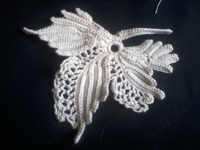 Irish Crochet Lace, Vine leaf, howto