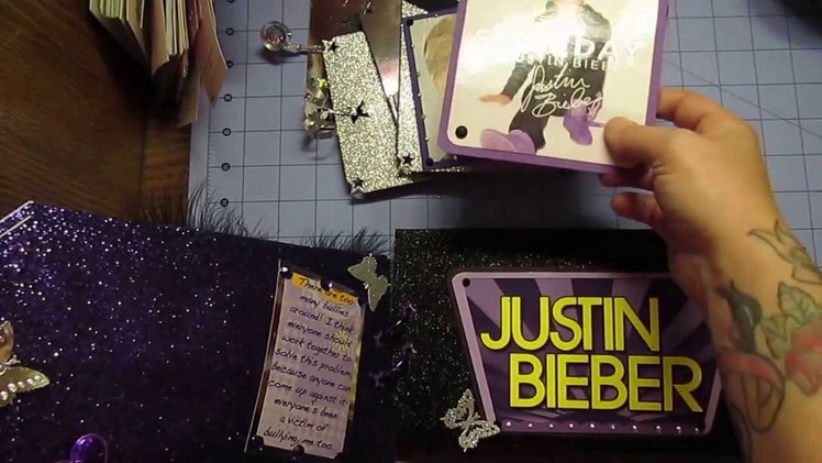 Justin Bieber Mini Paper Bag Scrapbook Album (made for my daughter)