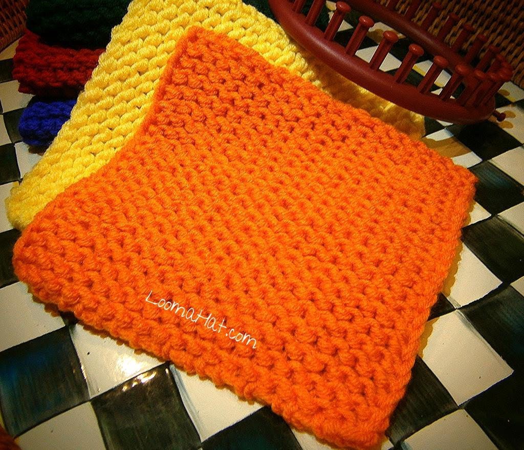 Knit a Square on any Loom Flat Panel on round, circular