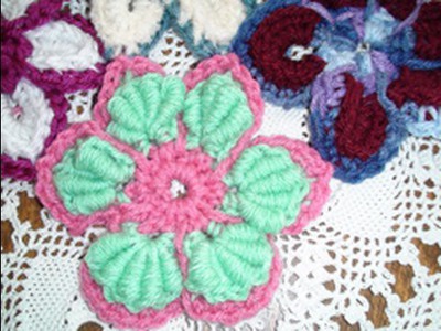 Majestic Crochet Flower Motif - Bullion Stitch Crochet Geek