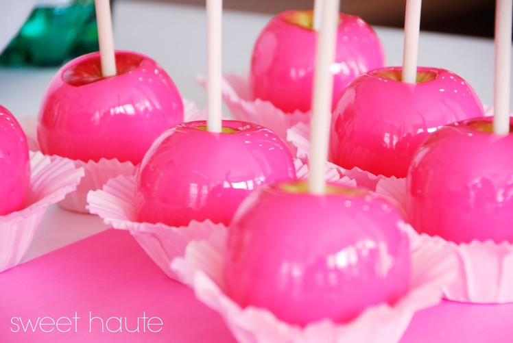 Neon Hot Pink DIY Candy Apples Tutorial (first video)