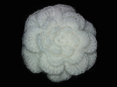 Объемный легкий цветок крючком Crochet flower