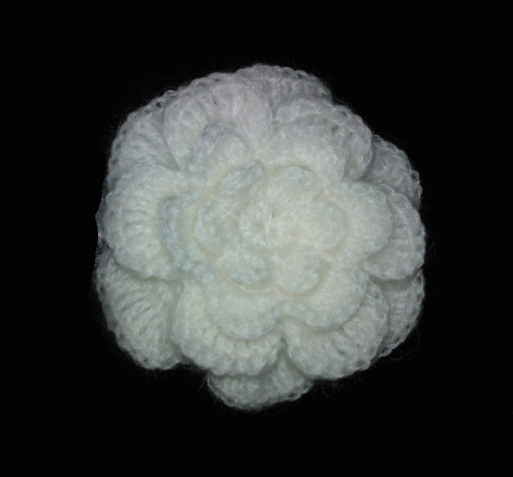 Объемный легкий цветок крючком Crochet flower