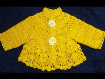 Платье вязанное крючком для малышки 3-6 месяцев.Baby dress crochet