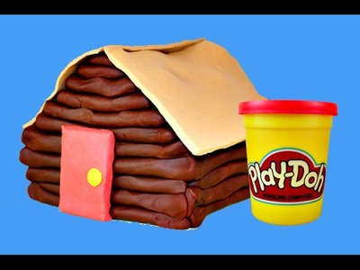 Play Doh Log Cabin House Play Dough DIY Tutorial DisneyCarToys How To Make Play-Doh Log Cabin Camp