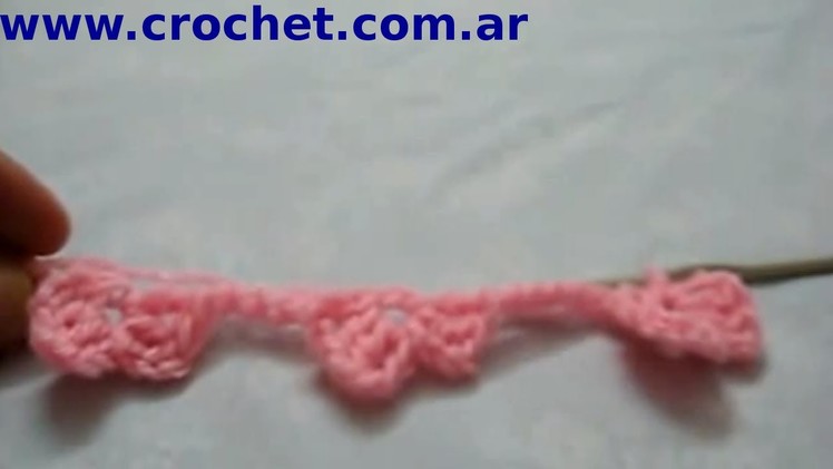 Punto Margarita (Parte 1) en tejido crochet tutorial paso a paso.