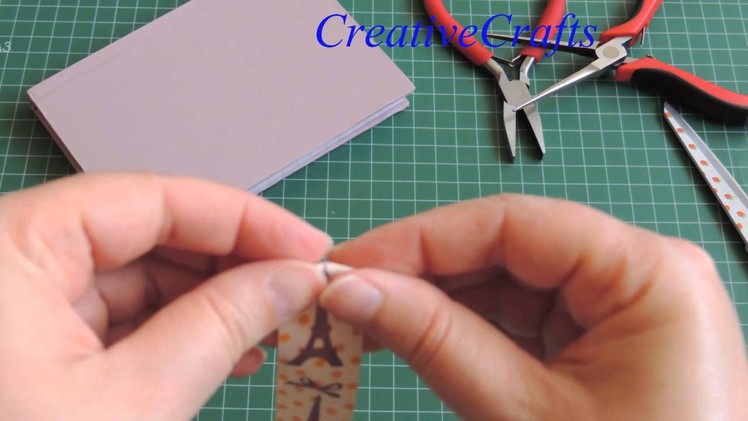 Tutorial como hacer un marcapaginas con cinta o liston. DIY Bookmark ribbon.