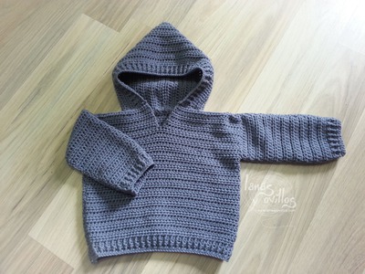 Tutorial Jersey Fácil Crochet o Ganchillo Bebé Sweater Baby